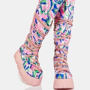 OVER THE MOON PLATFORM BOOTS ( BRAND NEW !!!! )